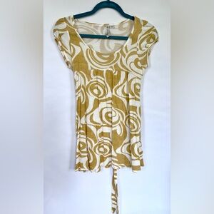 Vintage Delias Mike’s Y2K tie back Yellow blouse